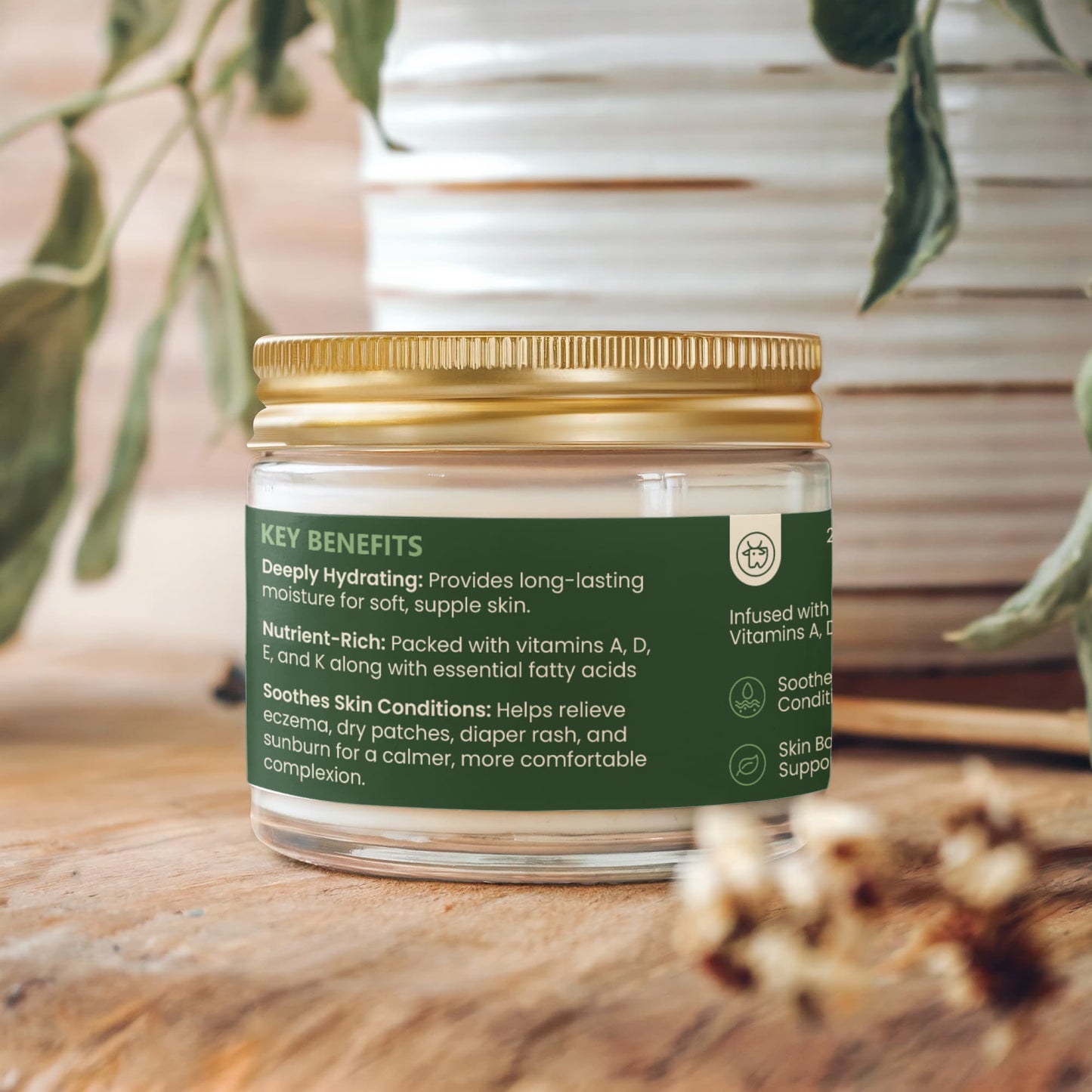 Whipped Grass-Fed Tallow Balm with Vanilla Bean